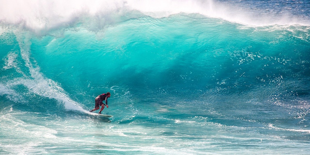 surfer in ohau